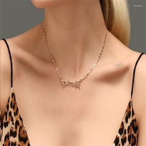 Pendant Necklaces Fashion Creativity European Necklace Jewelry Girls English Letter Simple Literary Angel Clavicle Chain