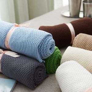 Filtar Nordiska kast filt stickade för sängar sängkläder sängkläder luftkonditionering bekväm viktad