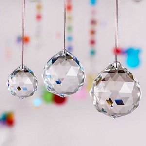 Decorations 30mm Clear Crystal Lamp Ball Prism Feng Shui Rainbow Sun Catcher Home Wedding Decor Pendant Bling Car Accessories Interior Parts R230228