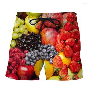 Mäns shorts Jumeast Men's Fruit Strawberry Cherry Banana Print Summer Beach Casual Boardshorts Baggy Sport Short Pants