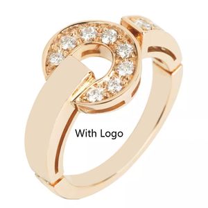 BVLGGARI Diamentowy pierścionek Tanzanite Pierłdy ślubne Srebrny Różowy Pierścień dla kobiet Pierścionki zaręczynowe męskie 6 7 8 9 10 Tytan z logo