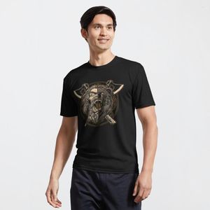 Camisetas masculinas nórdicas Viking Berserker Pagan Bear Warrior Men T-shirt Manga curta Casual Casual Casual Roupas