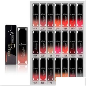 Lip Gloss Pudaier Matte 21 Kolory Zakładanie kolorów Kobiety moda Długo naturalny metalowy metal y nago nawilżanie makijażu lipgloss drop deli dhkrv