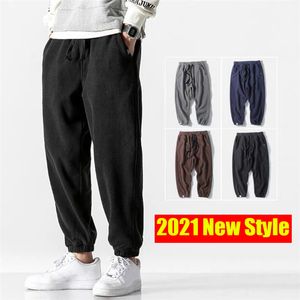 Kvinnors byxor capris mode män harem byxor vår varma fleece byxor japansk stil utomhus jogger sport manlig lös byxor pantaloni da uomo 230301