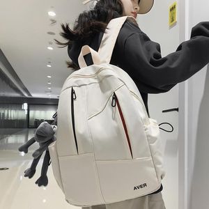 Sırt çantası unisex düz renkli kawaii kolej modaya uygun kız sevimli naylon taşınabilir seyahat çantası serin erkekler kitap moda kadın okul çantası kitap