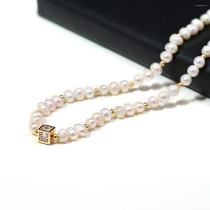 Catene Perle d'acqua dolce naturali Perline sciolte a forma di punzone Ciondoli squisiti per la creazione di gioielli Accessori per bracciali con ciondolo collana fai-da-te