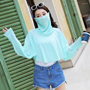 Scarves Lady Summer Sun Protection Shawl Mask Body Suit Bike Drive Scarf Ultraviolet Multi-functional Sunshade Clothing B9760