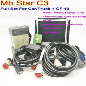 Super MB Star C3 com SSD 2023.12 Laptop de diagnóstico CF19 Toughbook Truck Tool Ferramenta pronto para trabalhar