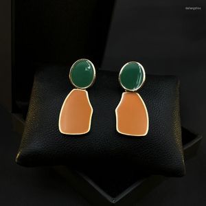 Ohrstecker High-End Tropf glasiert Anhänger Damen elegante Mode Mordelan Farbe trendige Emaille Schmuck Geschenke