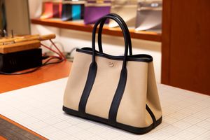 30cm quality totes designer handbag luxury bag togo leather with canvas cream pink yellow fuchsia black brown many colors wholesale price