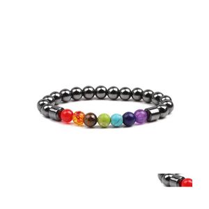 Автомобиль DVR Бисерные пряди 10 %/Set Bracelet Beads Beast 7 Chakra Strand Crystal Crystal Healing Reiki Женщины ювелирные украшения капля Deviv Dhfbi