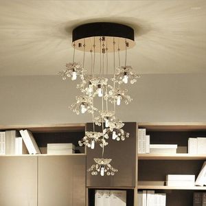 Lâmpadas pendentes L Nórdicas Modern Minimalist Restaurant Chandelier American Creative Led Art Living Room Fashion Bar Stairs