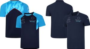 F1 2023 Takım Eğitimi Jersey Yarış Sürücüsü Mavi T-Shirt Formül 1 Fan Polo Gömlek Yaz Extreme Sports Lover Nefes Alabilir T-Shirt