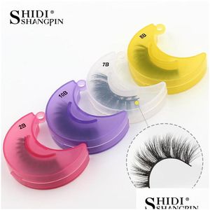 False Eyelashes Faux Cils Moon Lash Case Eyelash 3D Thick Cases Creative Packaging Portable Natural Makeup Cosmetics Mink Drop Deliv Dhzmx