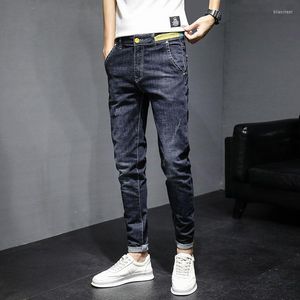 Jeans da uomo primavera e autunno blu scuro casual elegante cargo denim Harajuku abiti firmati da uomo pantaloni da uomo slim boyfriend