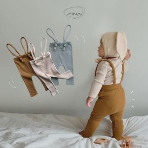 Hosen 2023 Kinder Leggings Baumwolle Elastizität Hosen für Mädchen und Jungen PP Baby Strap Overalls Nettes geborenes Kleinkind