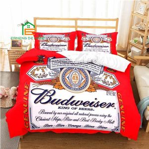 Bedding Sets Budweiser Logo Pattern Duvet Cover Set For Aldult Kids Bed Game Quilt Comforter