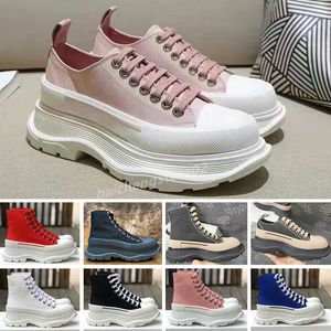 Designer Boots Fashion Casual Shoes Tread Slick Canvas Sneaker Arrivals Platform Shoes High Triple White Royal Pale Pink Red Women 34-45 B9