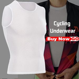 Racing Jackets Summer Cycling Underwear Mesh SuperlightVests Clothing Men's Keep Warm Vest Bicycle Undershirt White Jerseys Bike Sports