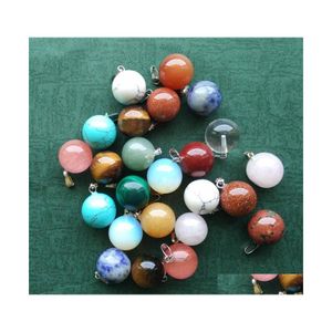 car dvr Charms Round Ball Assorted Mixed Natural Stone Teardrop Crystal Pendants For Necklace Accessories Jewelry Making Drop Delivery Findi Dhjmw