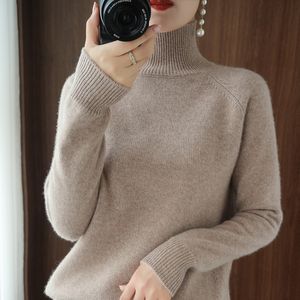 Женские свитеры Женщины водолазки кашемировый шерстяной свитер осенний зимний срез.