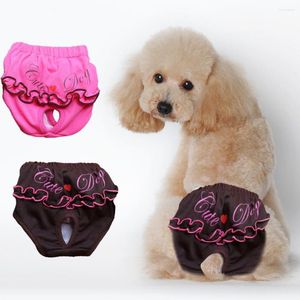 Hundkläder husdjur fysiologiska byxor mjuka bekväma andningsbara bomullsblöjor sanitetshorts trosor menstruation bror suppli suppli