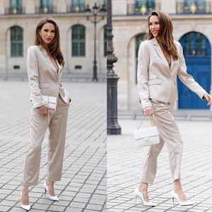 Celebrity Street Women Pants Suits Young Lady skräddarsydd formell lös kvällsfest blazer slitage 2 stycken