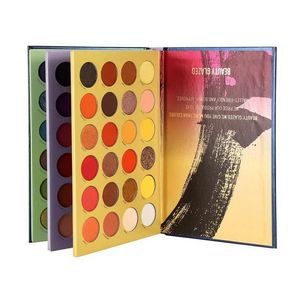 Lidschatten Beauty Glazed 72 Farbtöne Lidschatten-Palette mit 3 Brettpressen Puder Kosmetik Make-up Drop Lieferung Gesundheit Augen Dhlso