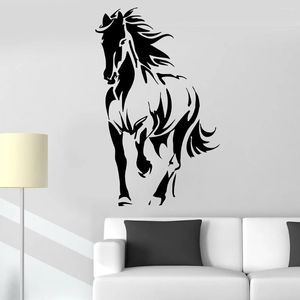 Wall Stickers Horse Silhouette Animal Decal Company Mane Pony Mare Sticker For Bedroom Home Decoration Living Room 6902
