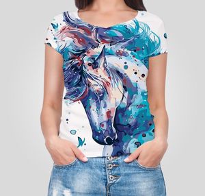 Women's T Shirts 2023 Women's T-shirt Summer Fashion Trendy Clothing 3D Printing Floral Loose Casual Short-sleeved Foreign Trade