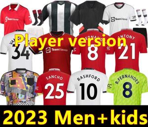 Spielerfans RASHFORD Fußballtrikots CASEMIRO 2022 2023 Sancho Varane MAGUIRE B.FERNANDES WEGHORST ERIKSEN ANTONY S GARNACHO Fußball