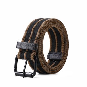 Belts New Hot Selling Woven Cotton Sports Canvas Thickened and Lengthened Men's Belt Z0228