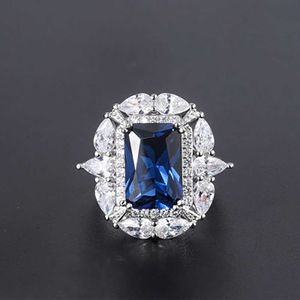 Pierścienie klastrowe Knriquen Vintage 9*13 mm szablon szlachetny ślub Wedding Połączka laboratoryjne Diamenty Pierścień dla kobiet Piękne biżuterię Prezenty Pudełko G230228