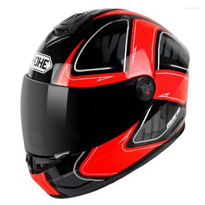 オートバイヘルメットYoheフルフェイスヘルメット電気自動車YH966バイクライディングカパセテモト