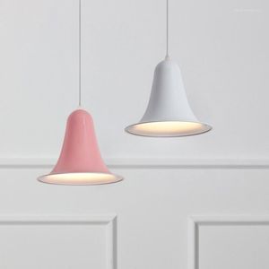 Lampy wiszące Nordic LED E27 Bell do sufitu sypialnia światła salonu żelaza sztuka minimalistyczna klasyczna retro oprawa oświetleniowa