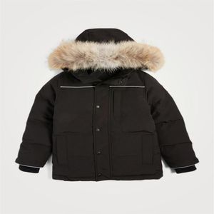 Weiyi Winter Down Parka Kids Jassen Daunejacke Wyndhams Outwear Big Fur Hooded Coat Italy Arctic Jacket Children's Youth Doud265G