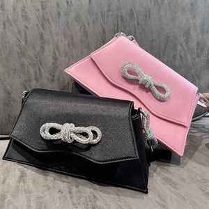 Vendita all'ingrosso 95% di sconto Strass Sera di lusso sac Designer Borsa carina Archi tasche 2023 Borse da donna Moda Borsa a tracolla in raso da donna Tote Bag