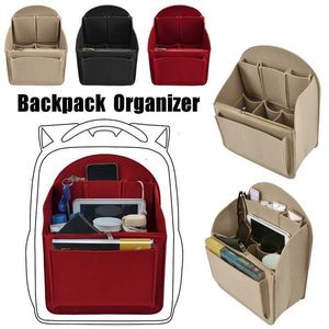 Borsa da viaggio in feltro per cosmetici Borsa all'interno Contenuto della borsa da donna Zaino multifunzionale chiaramente visibile con organizer portatile per riporre gli oggetti interni tridimensionali