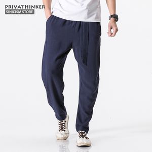 Women's Pants Capris MrGoldenBowl Store Size Plus 5XL Cotton Linen Harem Pants Men Belt Jogger Casual Pants Male Trousers Chinese Traditional Cloths 230301