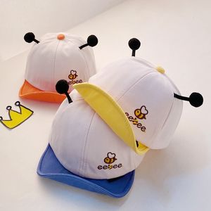 M569 İlkbahar Yaz Baby Çocuk Beyzbol Şapkası Karikatür Bee Teped Cap Cap Boys Ball Cap Hats Sunhat