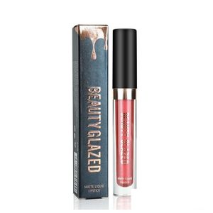 Lipstick Beauty Glazed Tubos de brilho líquido fosco líquido 10 cores pigmento longlasting fácil de usar a entrega da queda de glóbulos lipplos