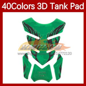 Motorcykelklistermärken 3D kolfibertankskydd för Kawasaki Ninja ZZR400 ZZR 400 ZZR-400 01 02 03 04 05 06 07 01-07 Gasbränsletank CAP Sticker Moto Decal 40 Färger