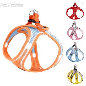 Dog Collars No Pull Pet Harness And Leash Set Adjustable Puppy Cat Vest Reflective Walking Lead For Small Dogs Chihuahua