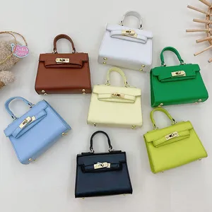 Childrens Bag Handbags Fashion Mini Kelly Bag Girl Pose Small Change Inclined Shoulder Bag