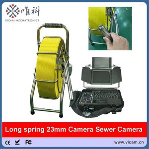 Vicam 23mm Long Spring Camera Head Pipeline Inspection Equipment 60m Rigid Push Push-rod With 7mm Cable