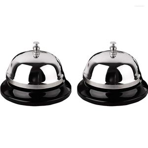 Decorações de Natal Call Bells Service Bell 2 Count Desk com Metal Anti-Rust Construction for Customer Restaurant Games El