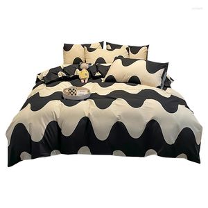 Bedding Sets Cotton Four-piece Set 100 Bed Sheet Quilt Cover Simple Dormitory Three-piece Fitted