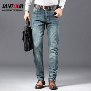 Mäns jeans av hög kvalitet bomull denim jeans män hösten varumärke affär rak casual jean byxor stor storlek 40 42 44 230301