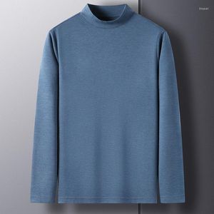 Men's T Shirts Men T-shirt Classic Mens Polo Long Sleeve Business Casual Spring Autumn Pure Color High-quality Fashion Soft Tops