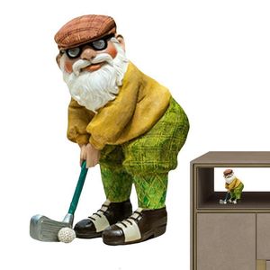 Oggetti decorativi Figurine per golf Dwarf Yard Home Statue Gnome Figurina da esterno Ornamenti di resine di resina Ornamenti per la sala da giardino Portico 230228